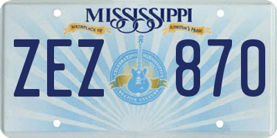 MS license plate ZEZ870