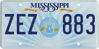 MS license plate ZEZ883