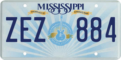 MS license plate ZEZ884
