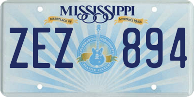 MS license plate ZEZ894