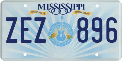 MS license plate ZEZ896