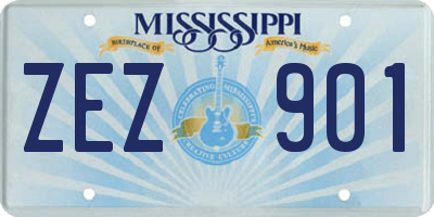 MS license plate ZEZ901