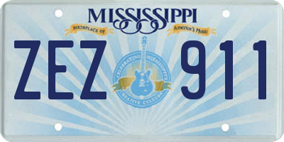 MS license plate ZEZ911