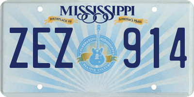 MS license plate ZEZ914