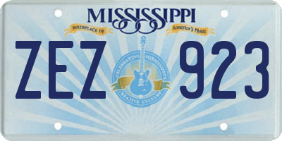 MS license plate ZEZ923