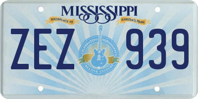 MS license plate ZEZ939