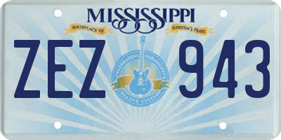 MS license plate ZEZ943