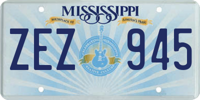 MS license plate ZEZ945