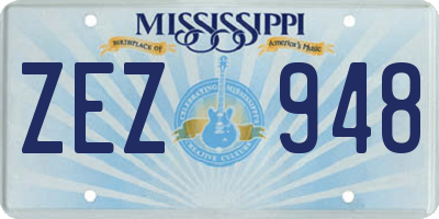 MS license plate ZEZ948