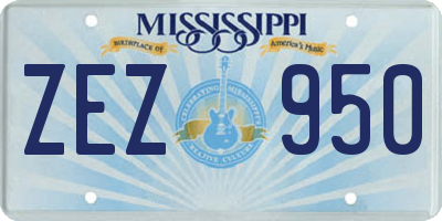 MS license plate ZEZ950