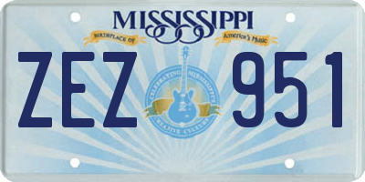 MS license plate ZEZ951