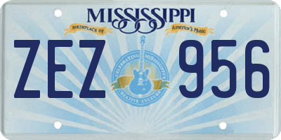 MS license plate ZEZ956