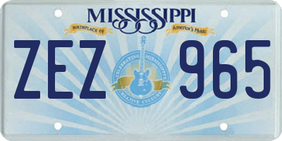 MS license plate ZEZ965