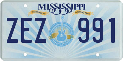MS license plate ZEZ991