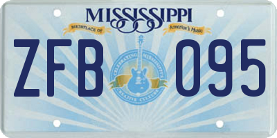 MS license plate ZFB095