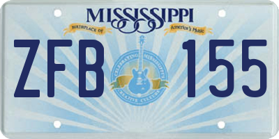 MS license plate ZFB155