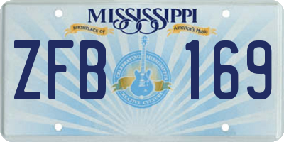 MS license plate ZFB169