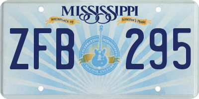 MS license plate ZFB295