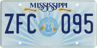 MS license plate ZFC095