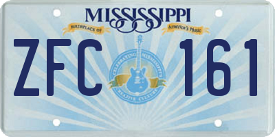 MS license plate ZFC161