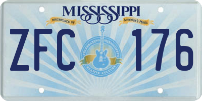 MS license plate ZFC176