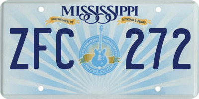 MS license plate ZFC272