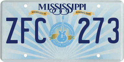 MS license plate ZFC273
