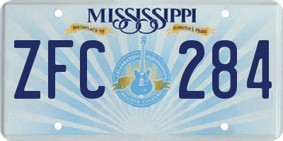 MS license plate ZFC284