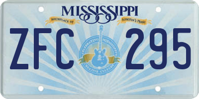 MS license plate ZFC295