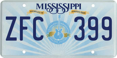 MS license plate ZFC399