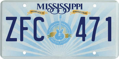 MS license plate ZFC471