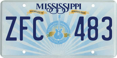 MS license plate ZFC483