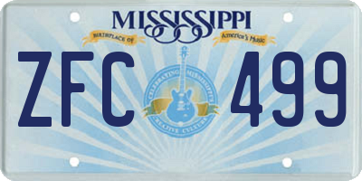 MS license plate ZFC499