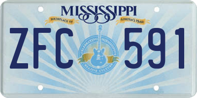 MS license plate ZFC591