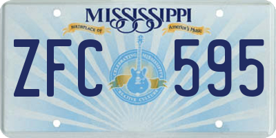 MS license plate ZFC595