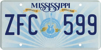 MS license plate ZFC599