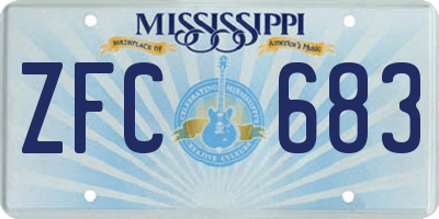 MS license plate ZFC683