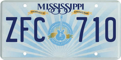 MS license plate ZFC710