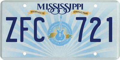 MS license plate ZFC721
