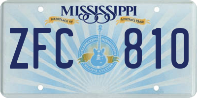 MS license plate ZFC810