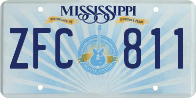 MS license plate ZFC811