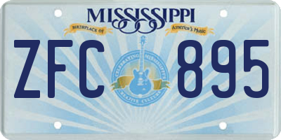 MS license plate ZFC895