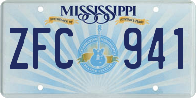 MS license plate ZFC941