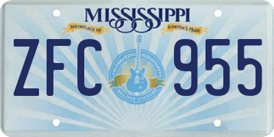 MS license plate ZFC955