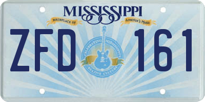 MS license plate ZFD161