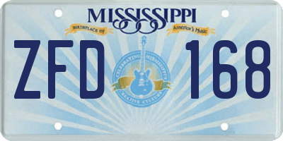 MS license plate ZFD168
