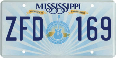 MS license plate ZFD169