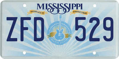 MS license plate ZFD529