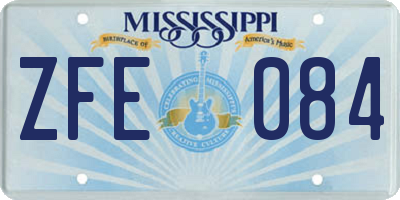 MS license plate ZFE084