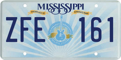 MS license plate ZFE161